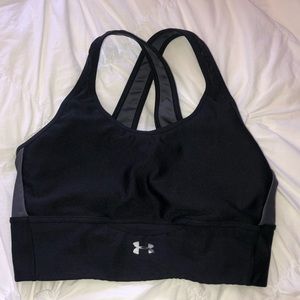under armour black sports bra